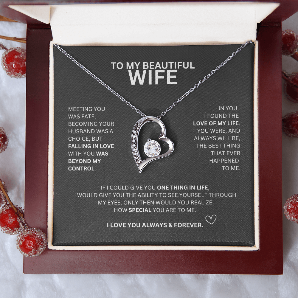 Forever Love Necklace To My Beautiful Wife