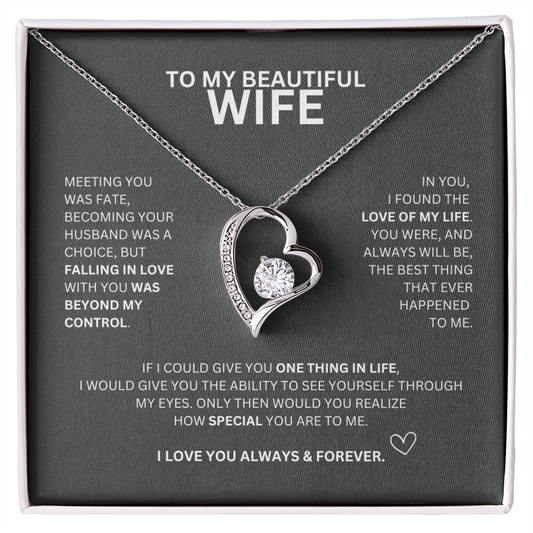 Forever Love Necklace To My Beautiful Wife